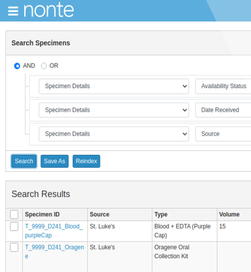 Nonte's powerful data search engine